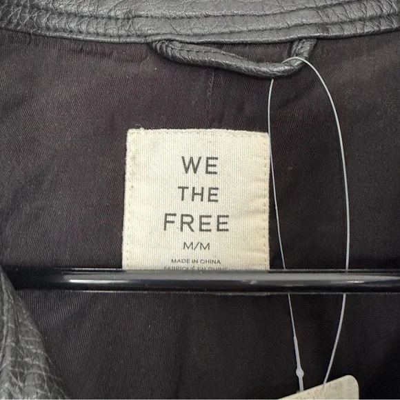 Free People We The Free Jesse Vegan Faux Leather Biker Moto Jacket - Picture 3 of 13